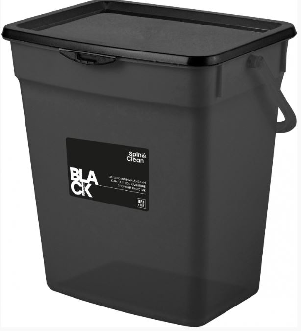 Контейнер для стирального порошка Spin&Clean Black 6 л                          